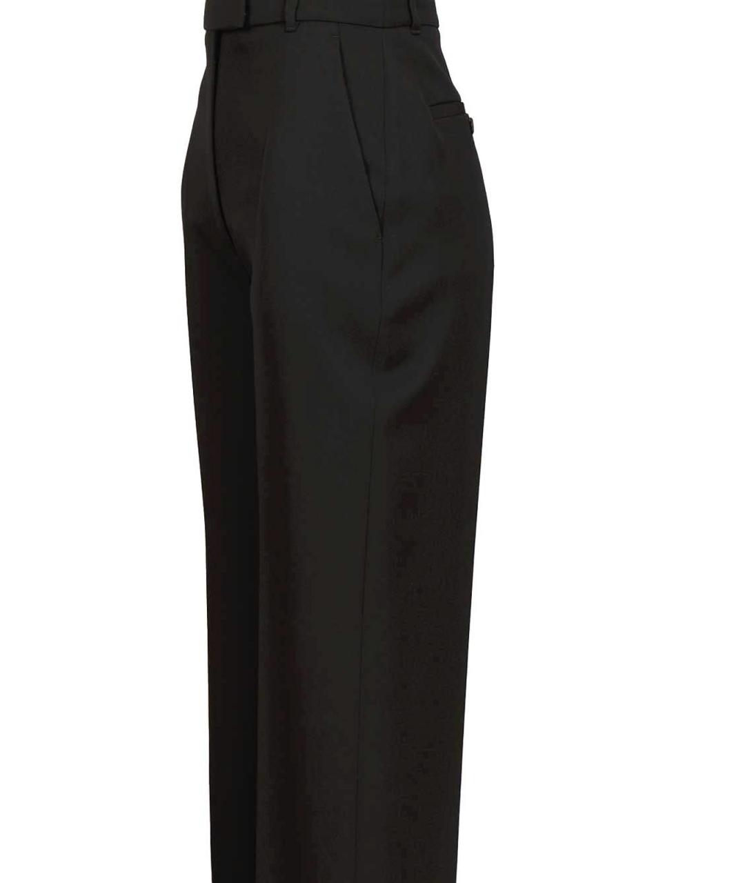 ALEXANDER MCQUEEN Черные шерстяные прямые брюки, фото 3