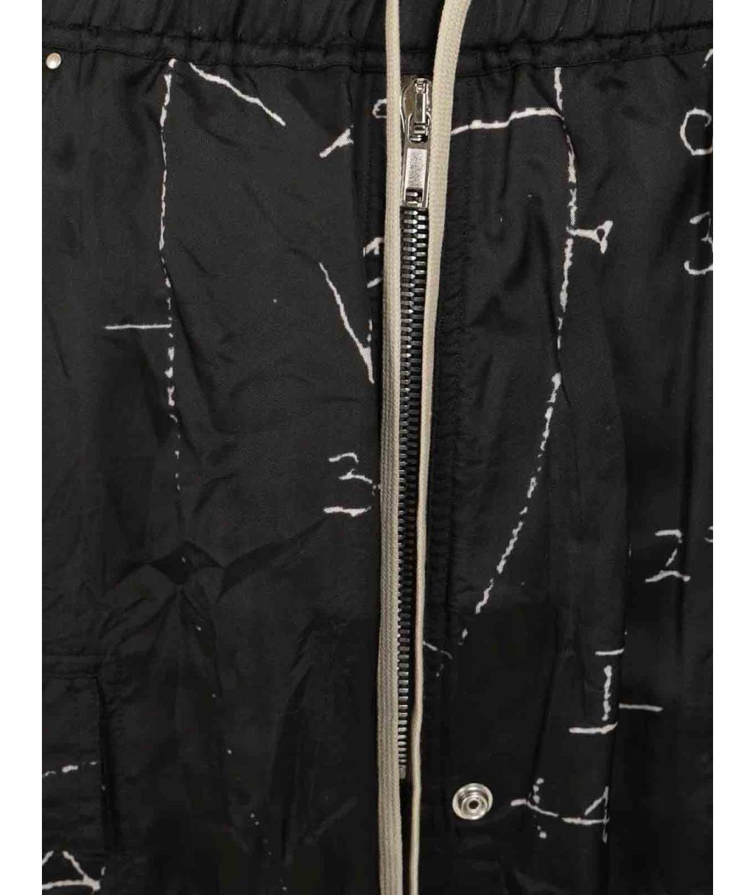 RICK OWENS Черные вискозные шорты, фото 4