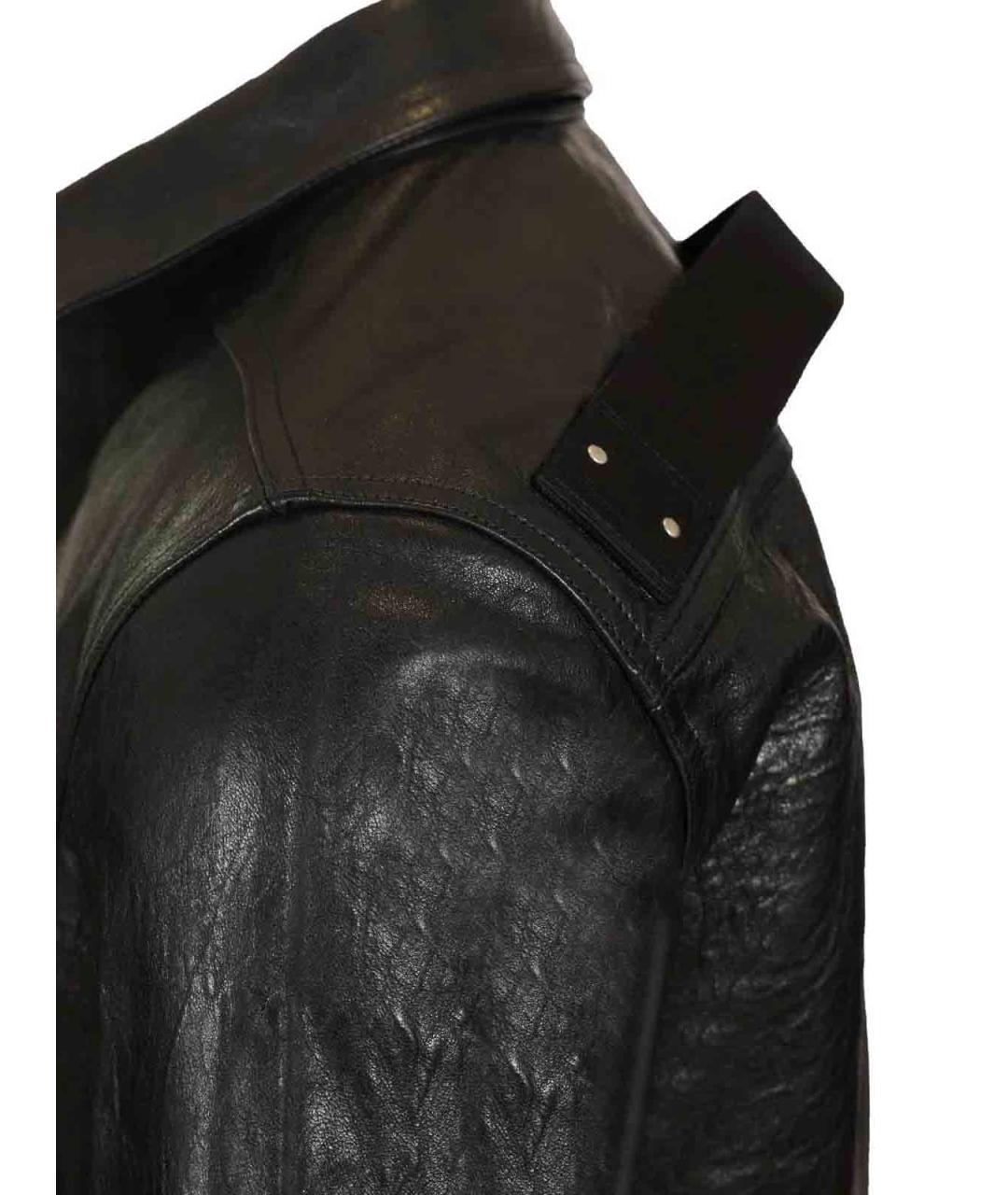 RICK OWENS Черная кожаная куртка, фото 6