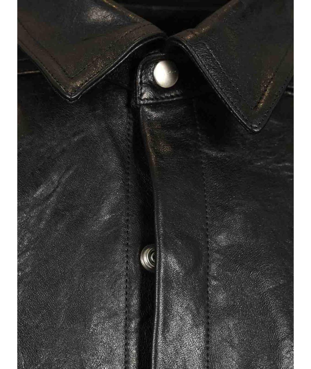 RICK OWENS Черная кожаная куртка, фото 4