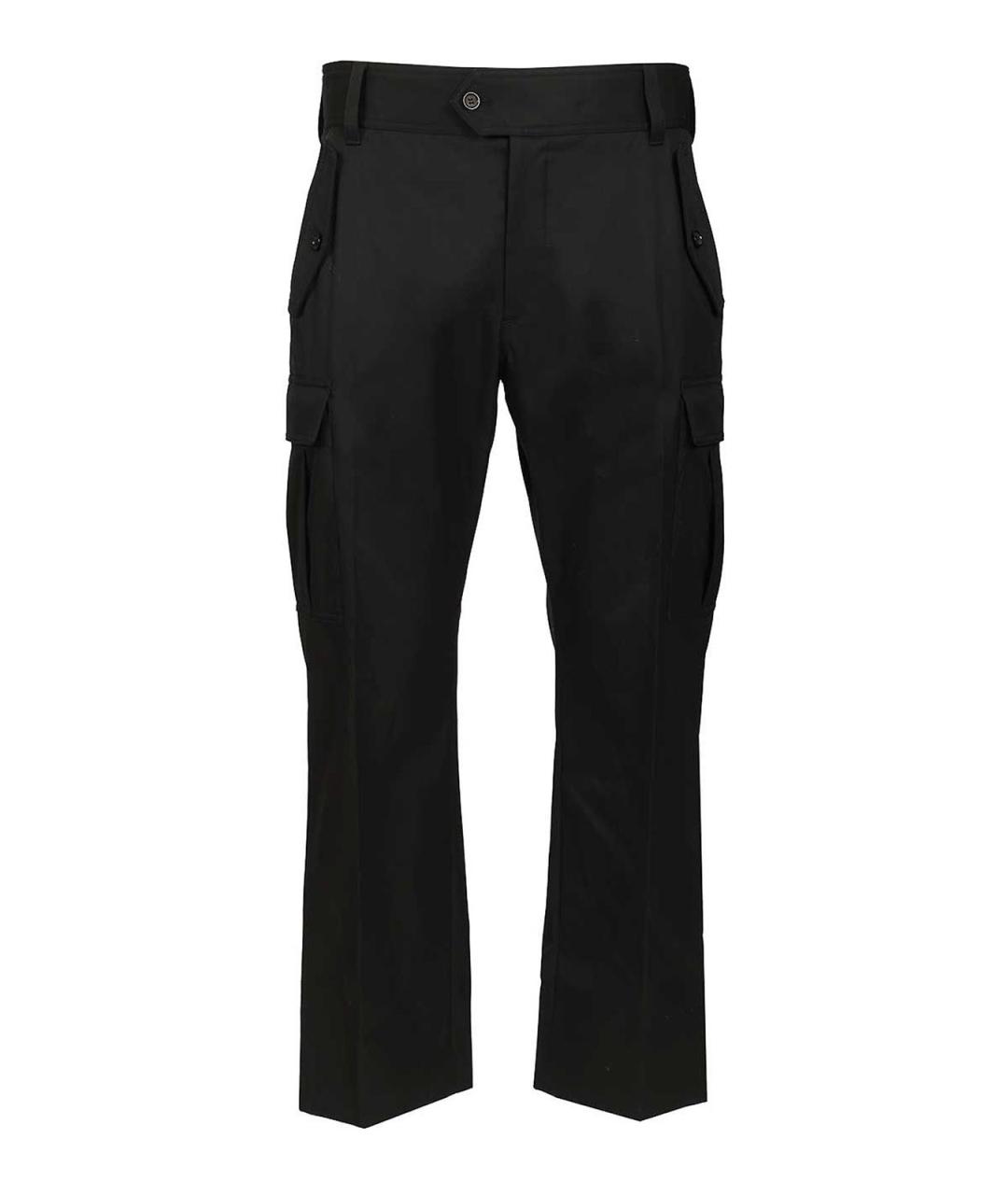 ALEXANDER MCQUEEN Черные хлопковые повседневные брюки, фото 1