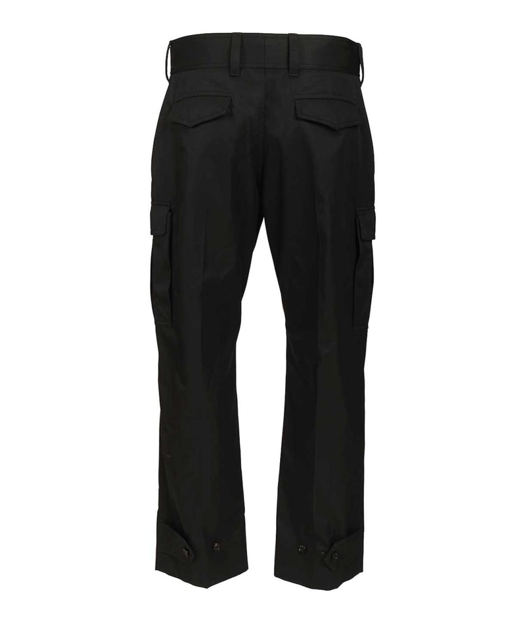 ALEXANDER MCQUEEN Черные хлопковые повседневные брюки, фото 2