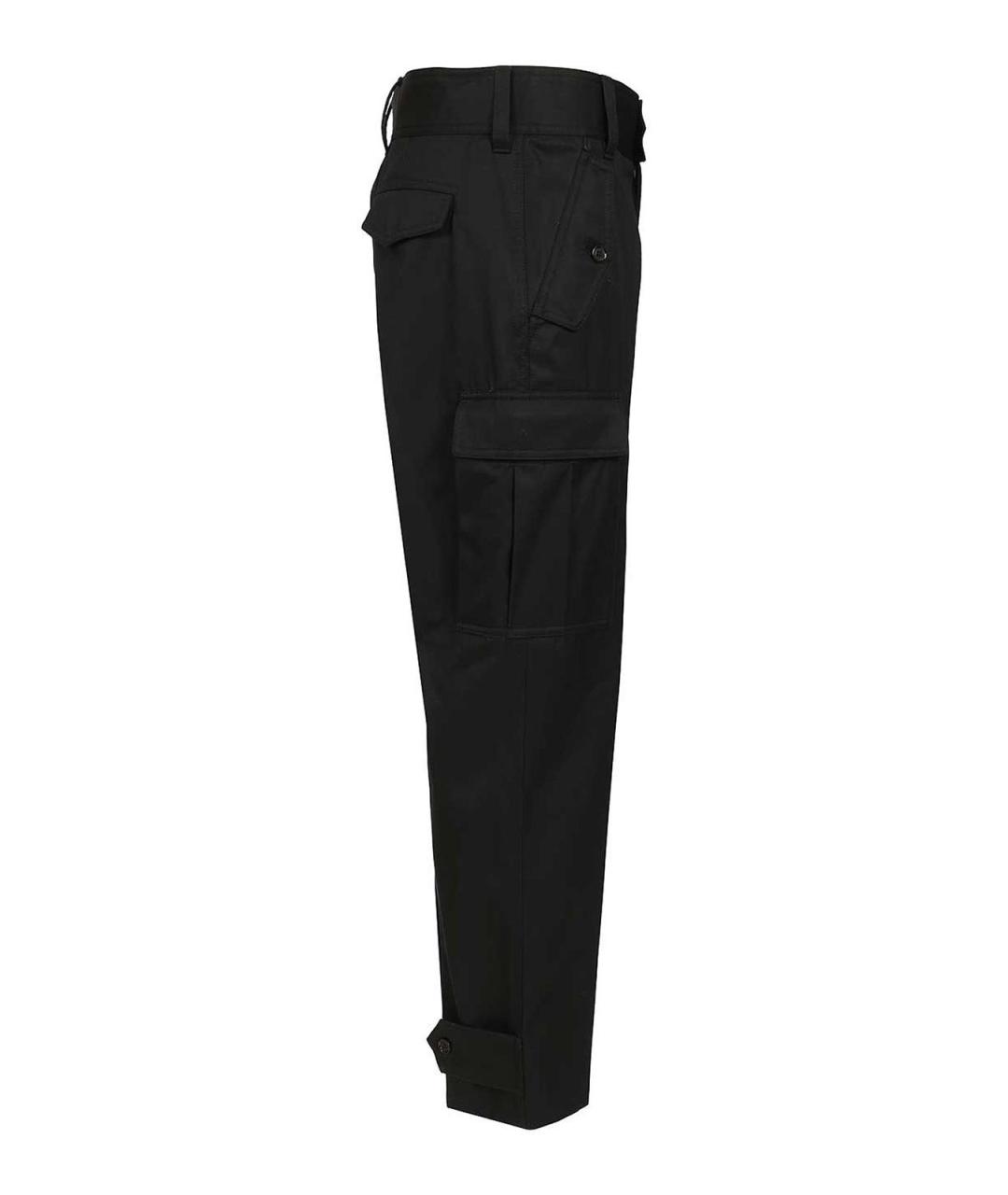 ALEXANDER MCQUEEN Черные хлопковые повседневные брюки, фото 3