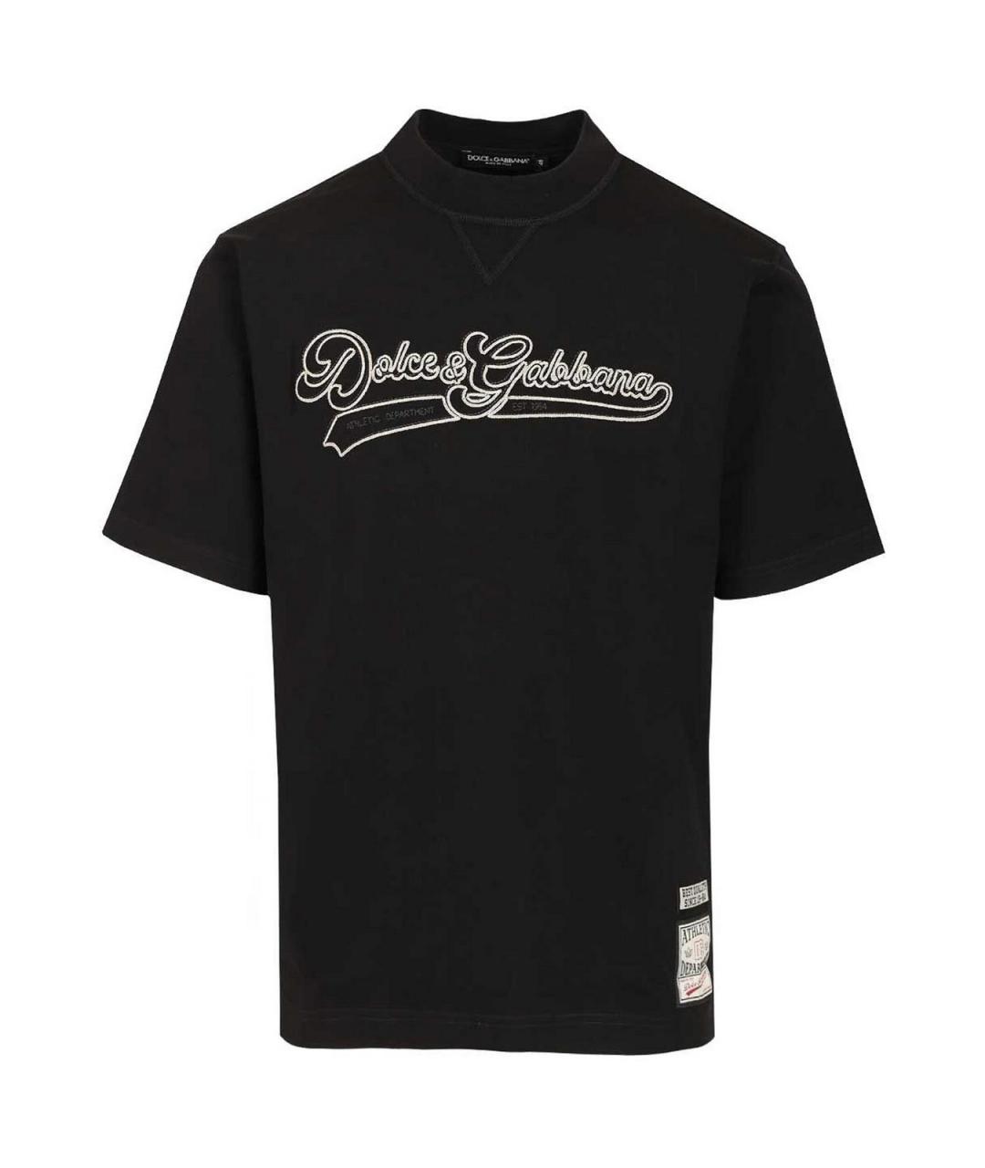 DOLCE&GABBANA Черная хлопковая футболка, фото 1