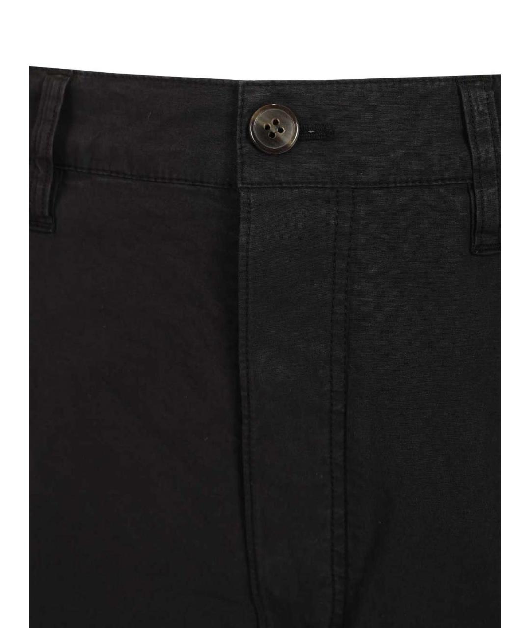 DRIES VAN NOTEN Черные хлопковые повседневные брюки, фото 4
