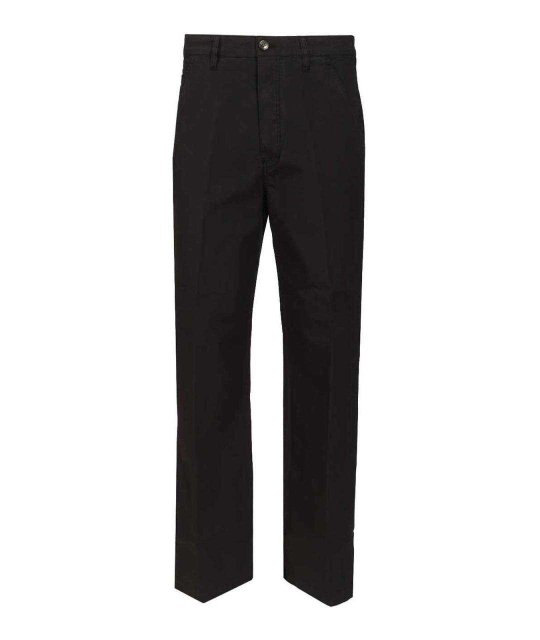 DRIES VAN NOTEN Черные хлопковые повседневные брюки, фото 1