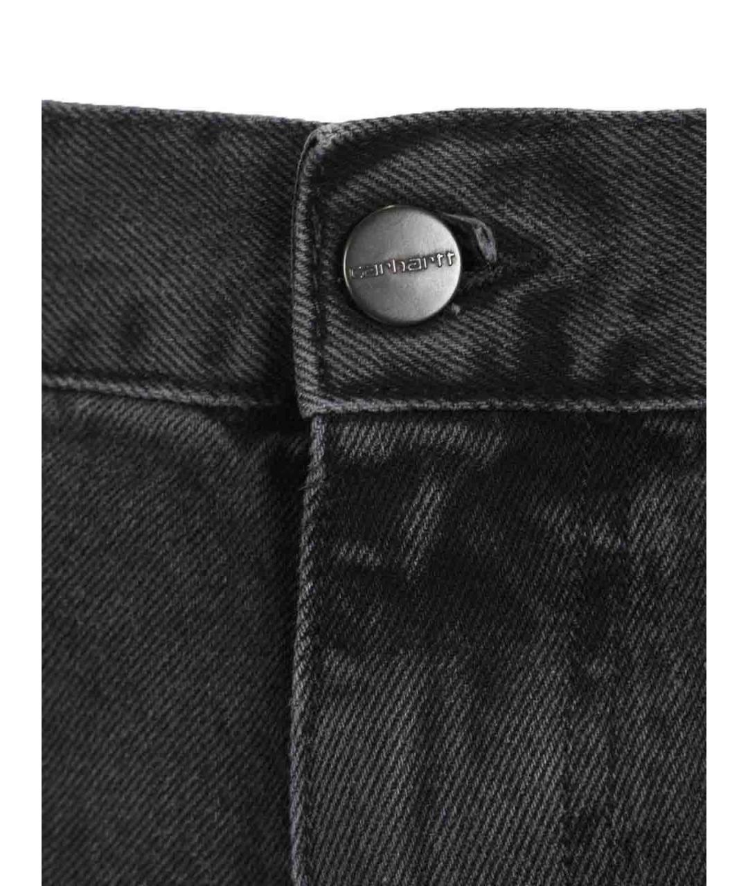 CARHARTT Черные хлопковые прямые джинсы, фото 4
