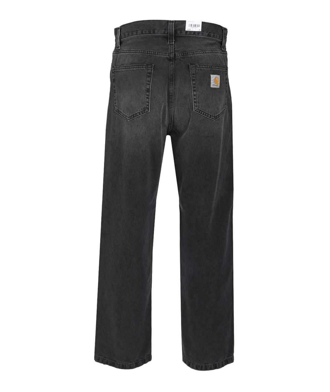 CARHARTT Черные хлопковые прямые джинсы, фото 2