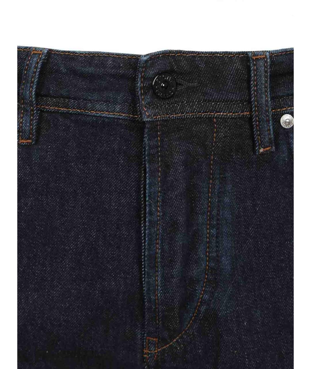 STONE ISLAND Темно-синие хлопковые джинсы скинни, фото 4