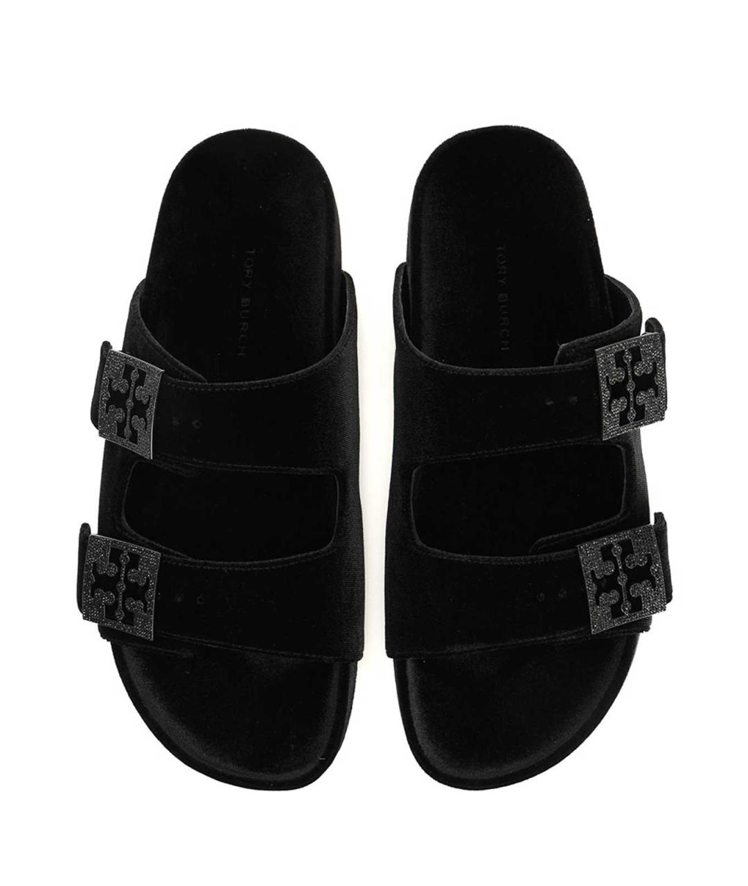 TORY BURCH Черные бархатные сандалии, фото 5