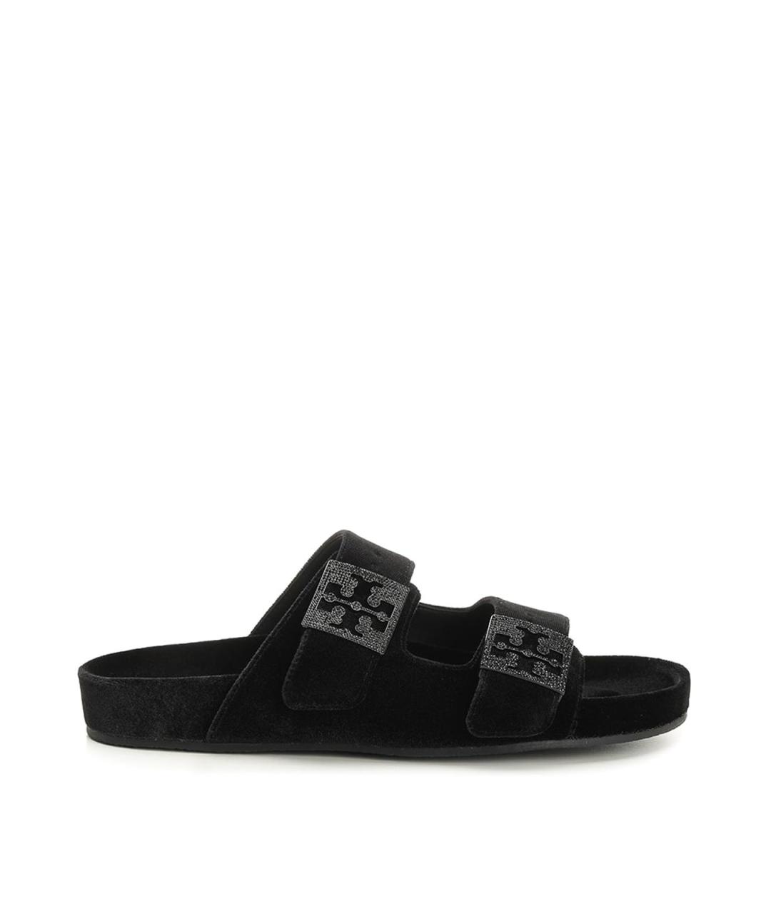 TORY BURCH Черные бархатные сандалии, фото 1