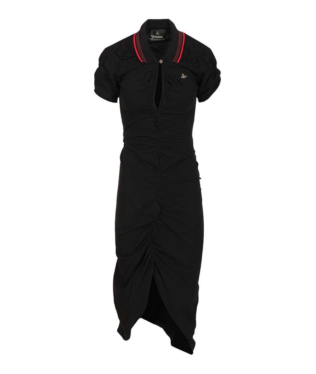 VIVIENNE WESTWOOD Черное хлопковое повседневное платье, фото 1