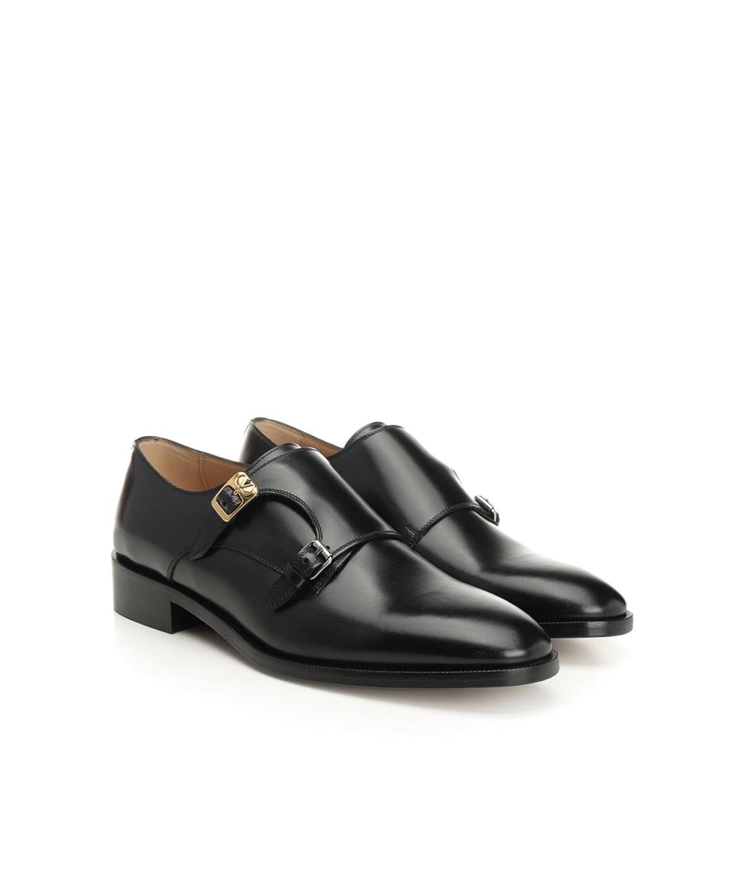 VALENTINO Черные кожаные лоферы, фото 2