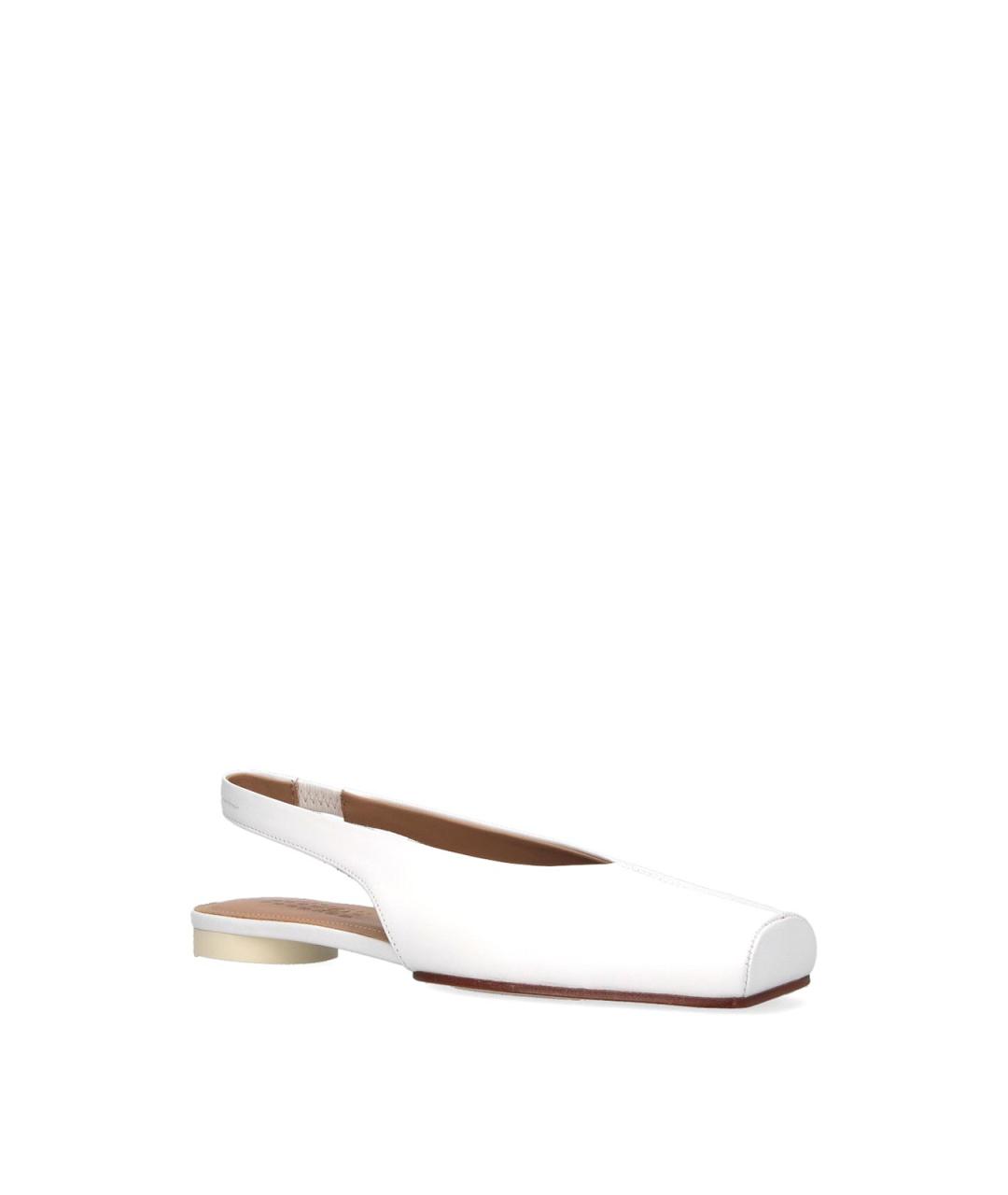 MM6 MAISON MARGIELA Белые кожаные балетки, фото 2
