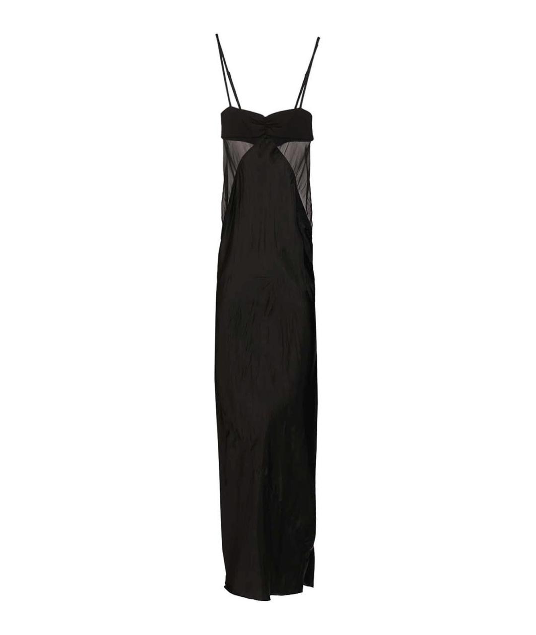 RICK OWENS Черное шелковое повседневное платье, фото 1