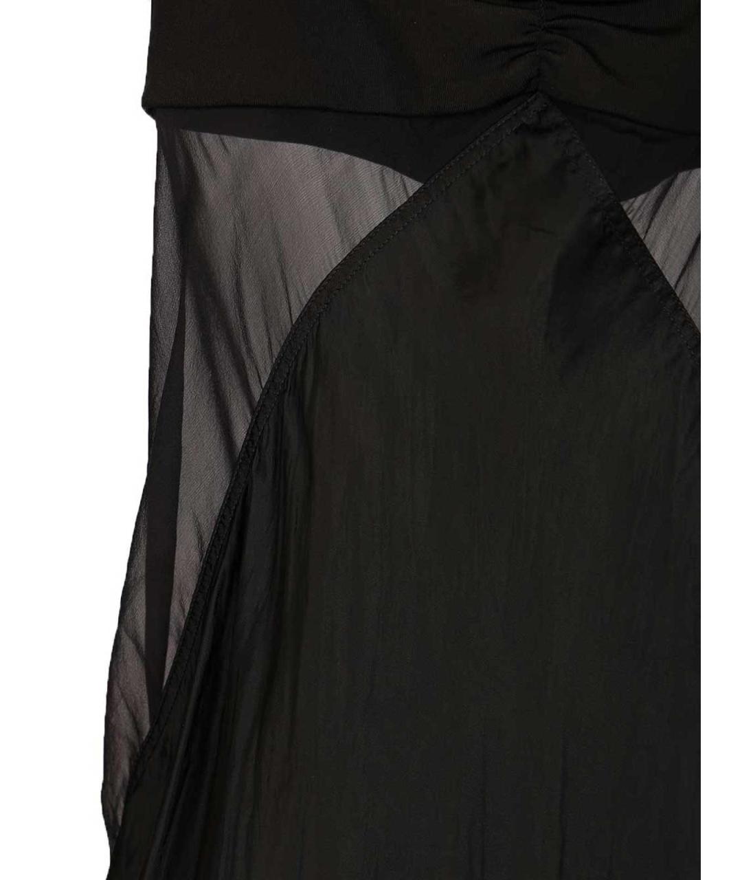 RICK OWENS Черное шелковое повседневное платье, фото 4