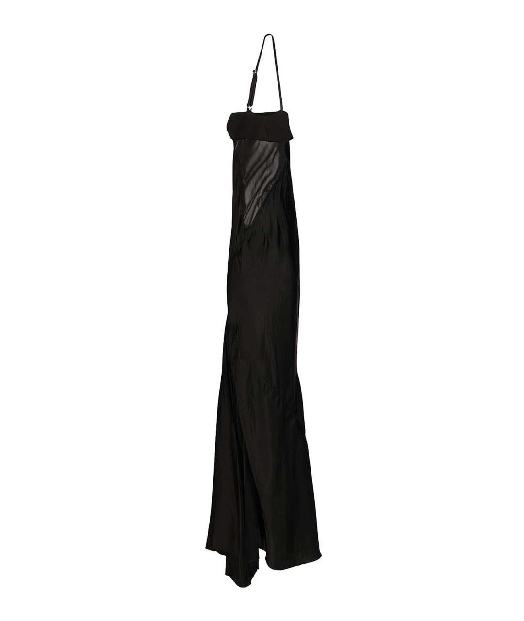 RICK OWENS Черное шелковое повседневное платье, фото 3