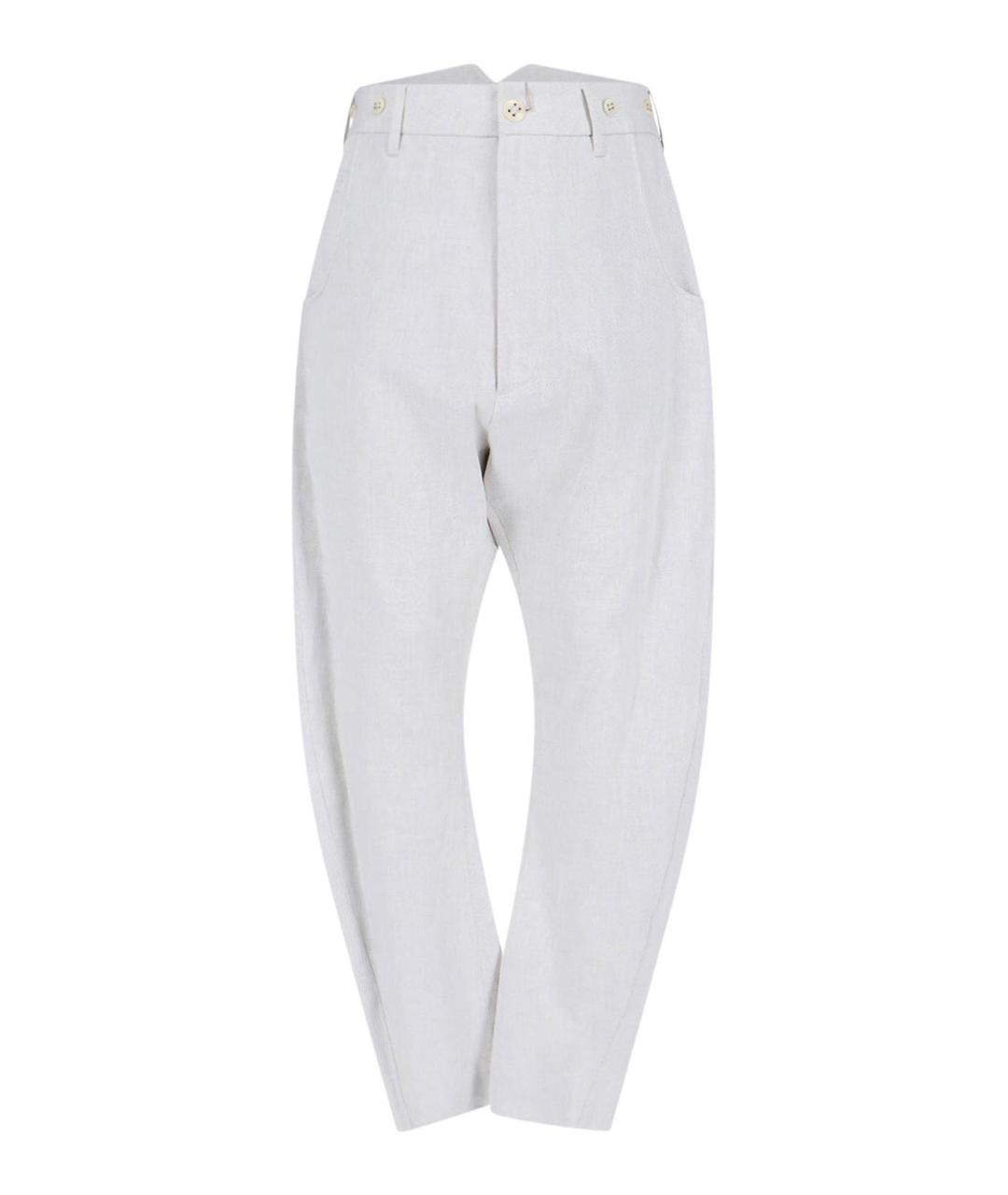 VIVIENNE WESTWOOD Белые хлопковые повседневные брюки, фото 1