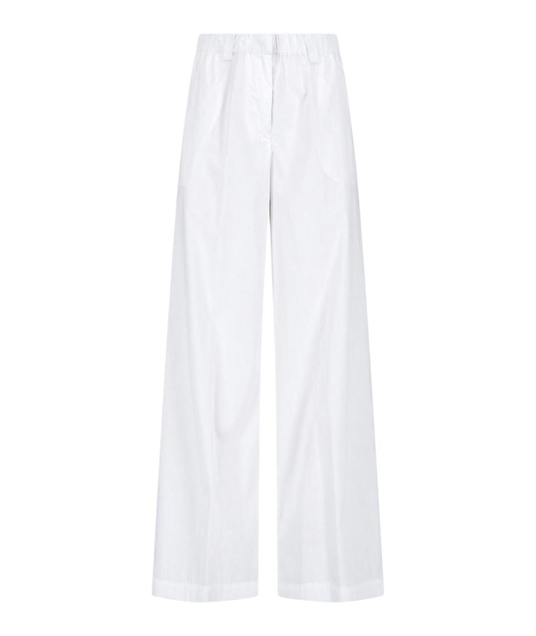 ASPESI Белые хлопковые брюки широкие, фото 1