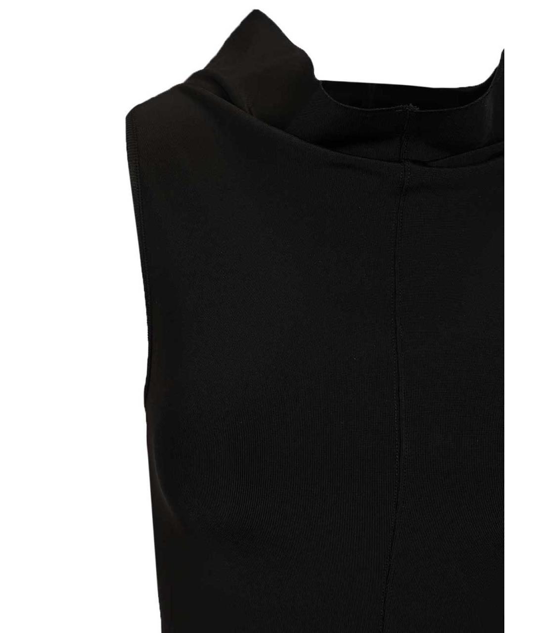 RICK OWENS Черное вискозное повседневное платье, фото 4