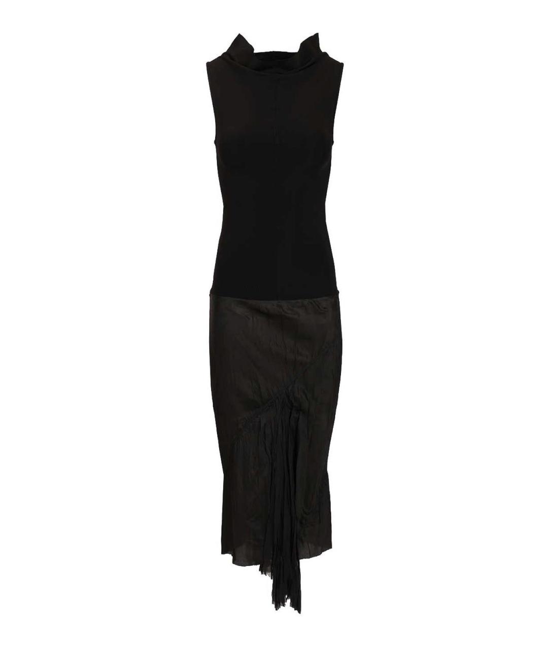 RICK OWENS Черное вискозное повседневное платье, фото 1