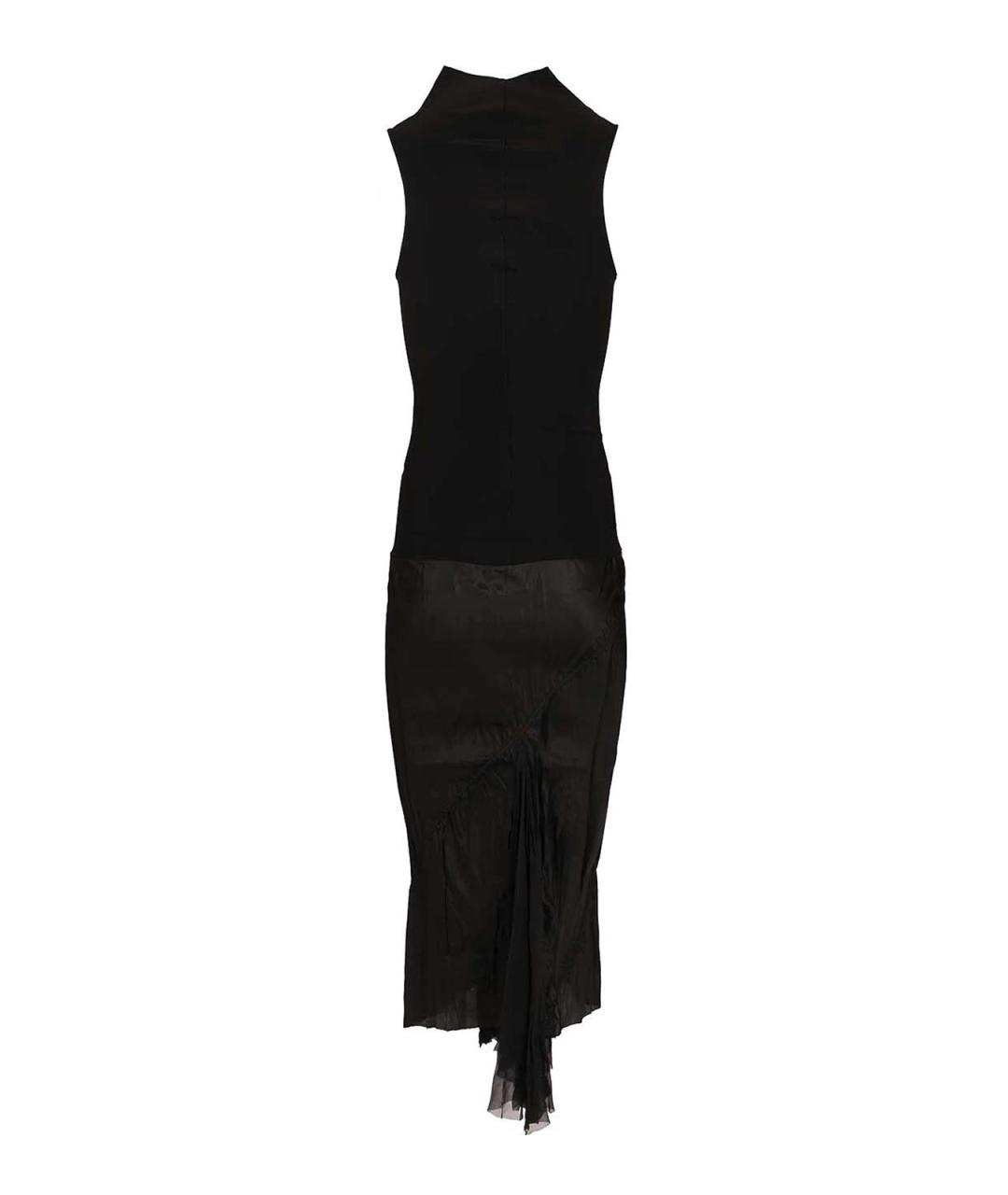 RICK OWENS Черное вискозное повседневное платье, фото 2