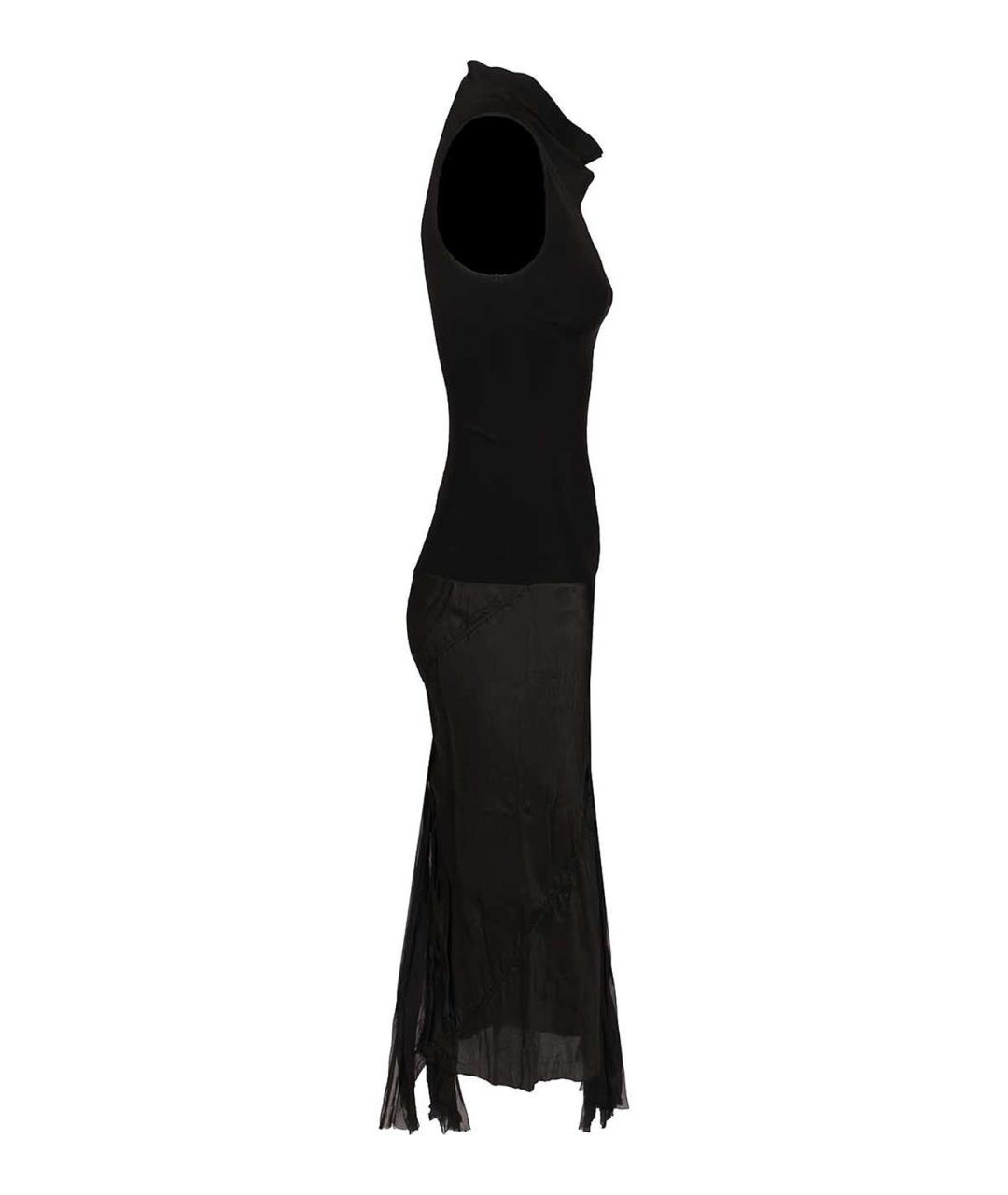 RICK OWENS Черное вискозное повседневное платье, фото 3