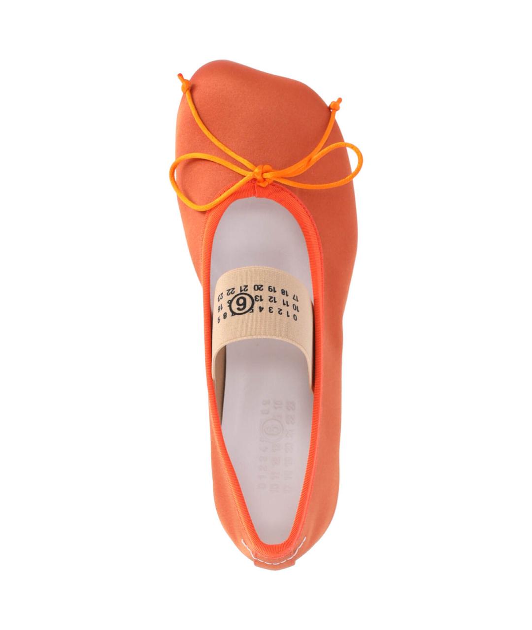 MM6 MAISON MARGIELA Оранжевые резиновые балетки, фото 5