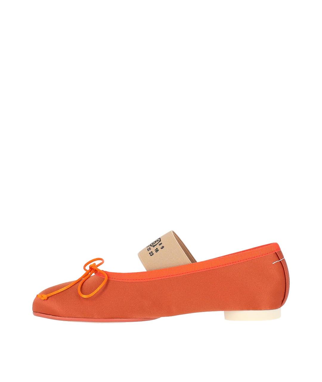 MM6 MAISON MARGIELA Оранжевые резиновые балетки, фото 3