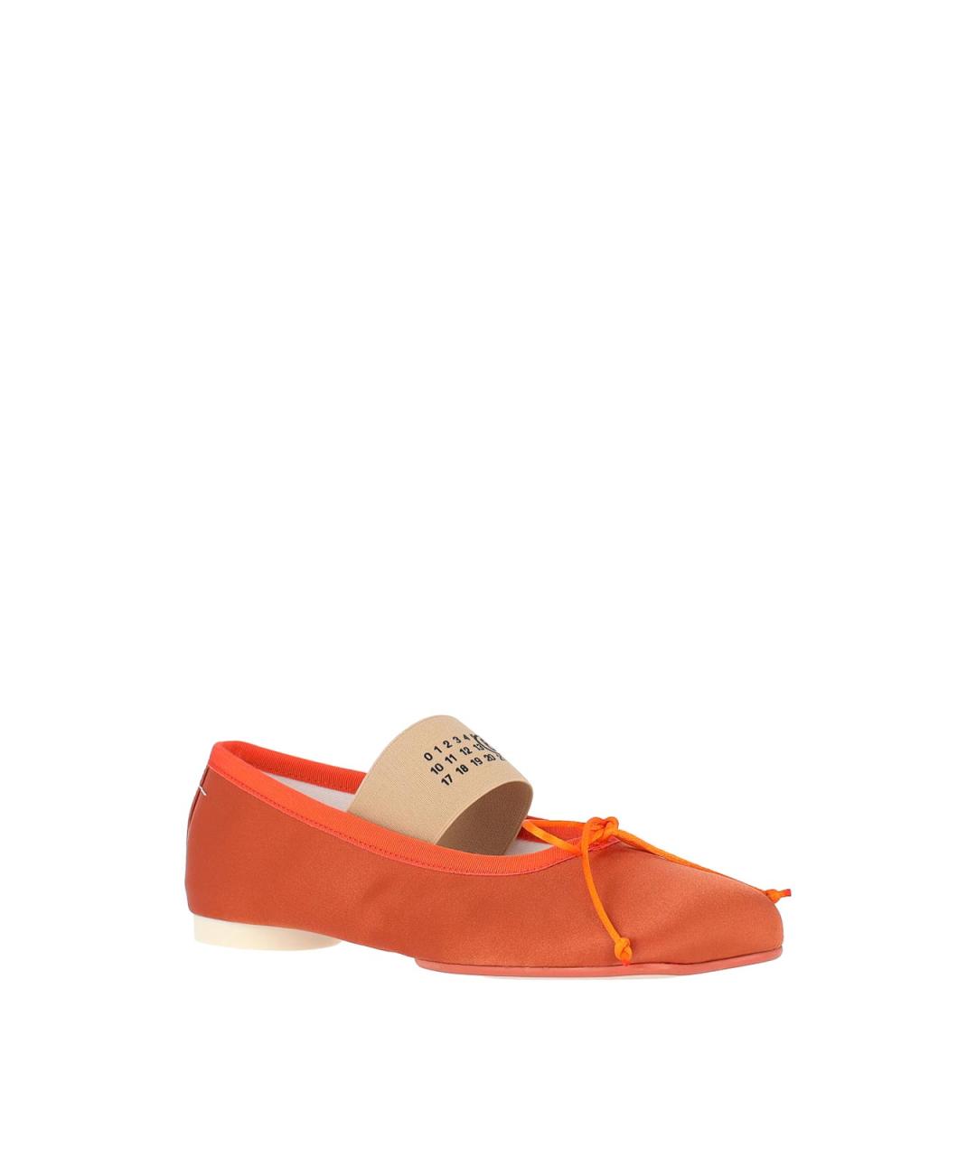 MM6 MAISON MARGIELA Оранжевые резиновые балетки, фото 2