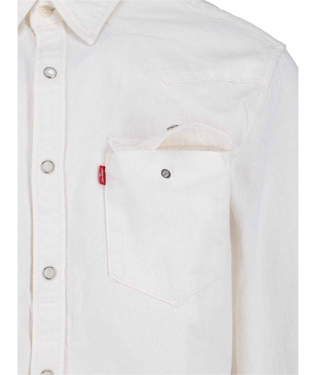 LEVI'S Белая хлопковая кэжуал рубашка, фото 3
