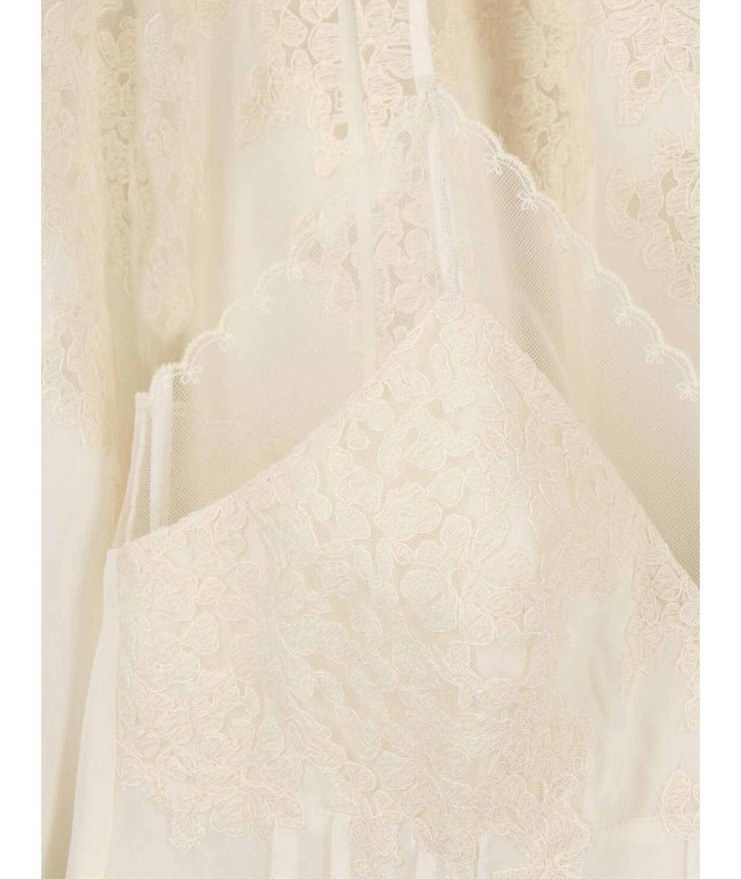 ERMANNO SCERVINO Белое шелковое повседневное платье, фото 5