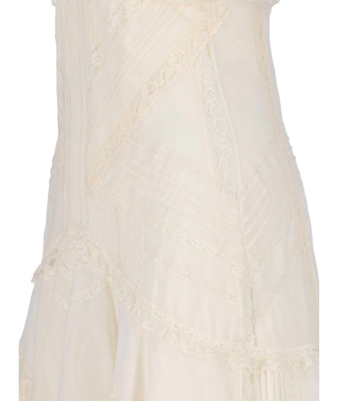 ERMANNO SCERVINO Белое хлопковое повседневное платье, фото 3