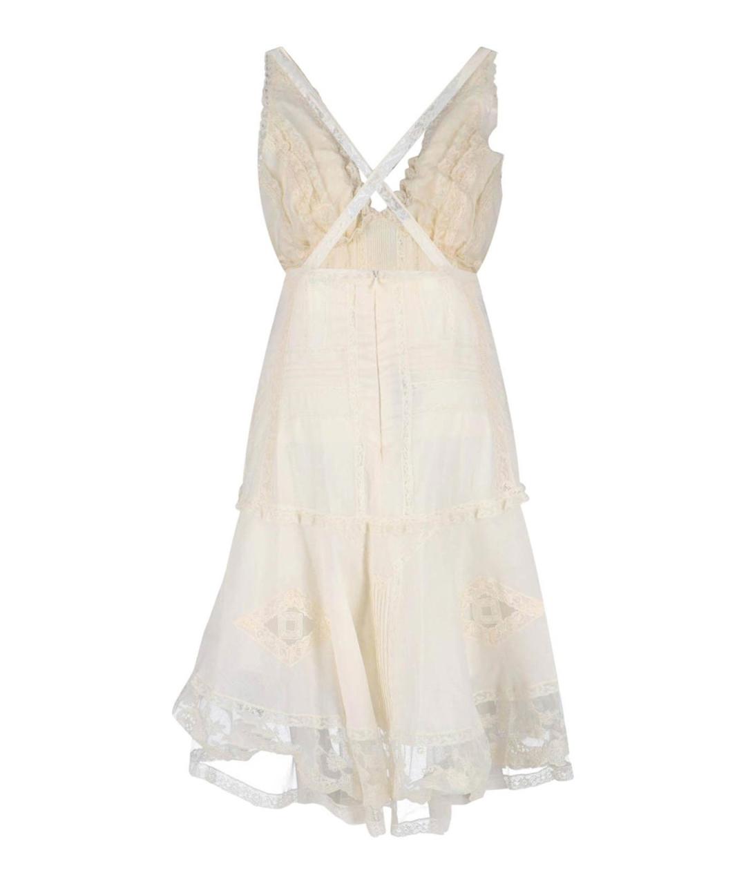 ERMANNO SCERVINO Белое хлопковое повседневное платье, фото 2