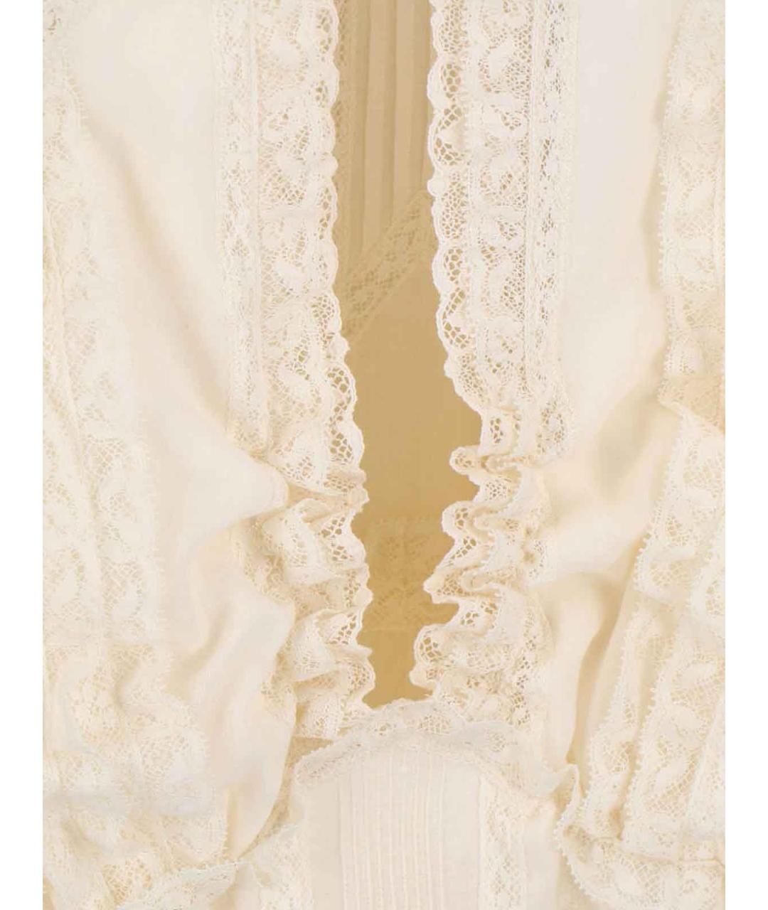 ERMANNO SCERVINO Белое хлопковое повседневное платье, фото 4