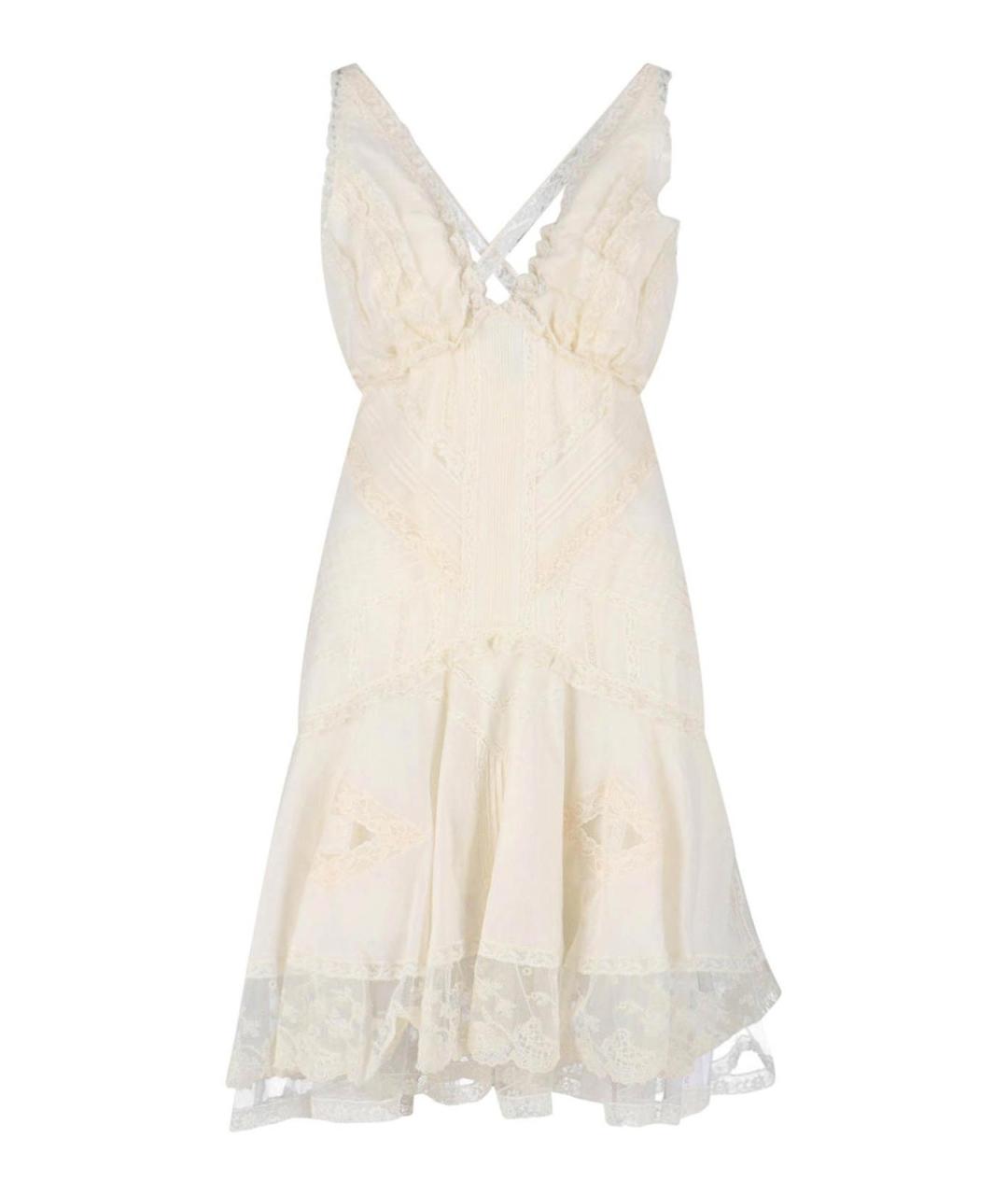 ERMANNO SCERVINO Белое хлопковое повседневное платье, фото 1