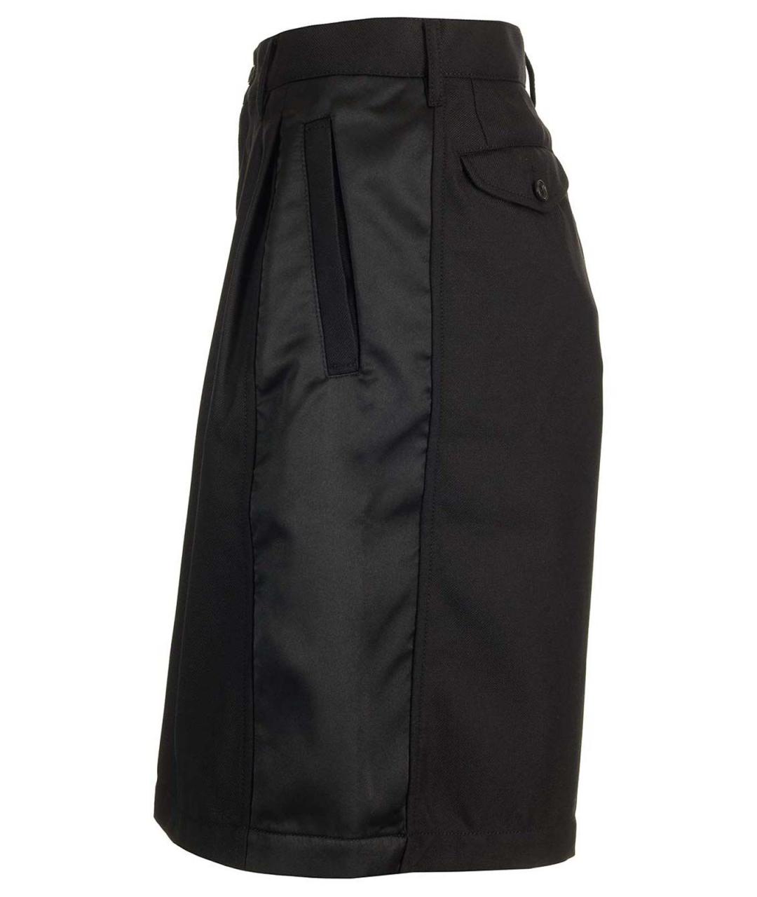 COMME DES GARÇONS Черные шерстяные шорты, фото 3