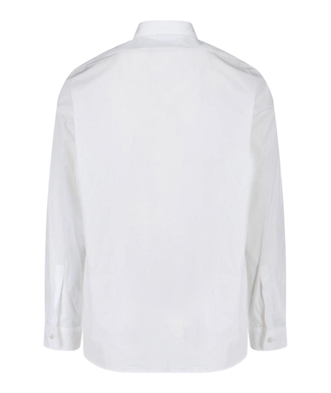 JIL SANDER Белая хлопковая классическая рубашка, фото 2