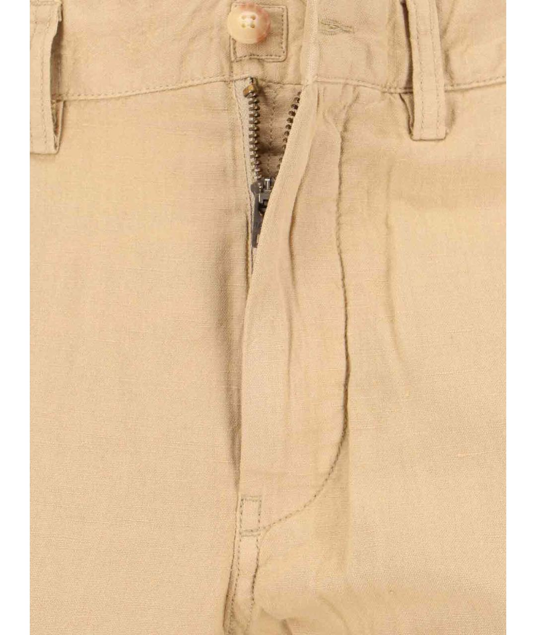 POLO RALPH LAUREN Бежевые хлопковые повседневные брюки, фото 5