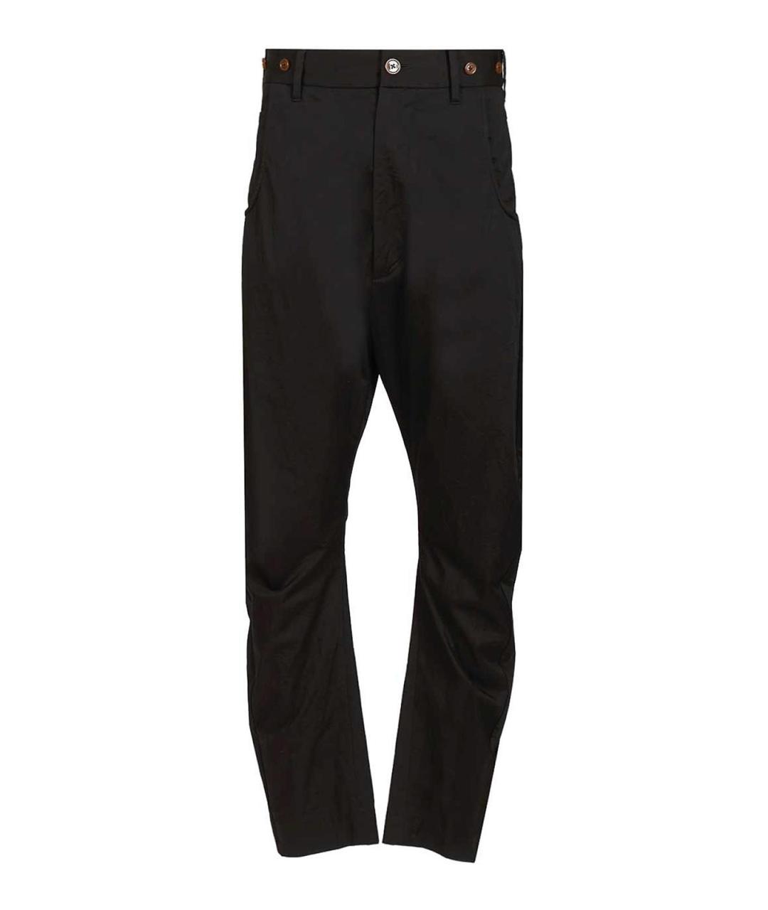 VIVIENNE WESTWOOD Черные хлопковые повседневные брюки, фото 1
