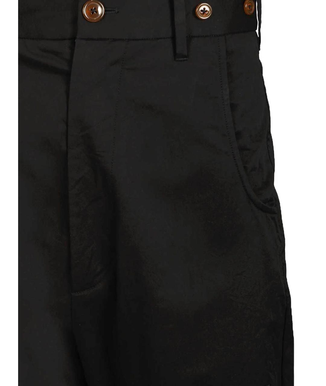 VIVIENNE WESTWOOD Черные хлопковые повседневные брюки, фото 4