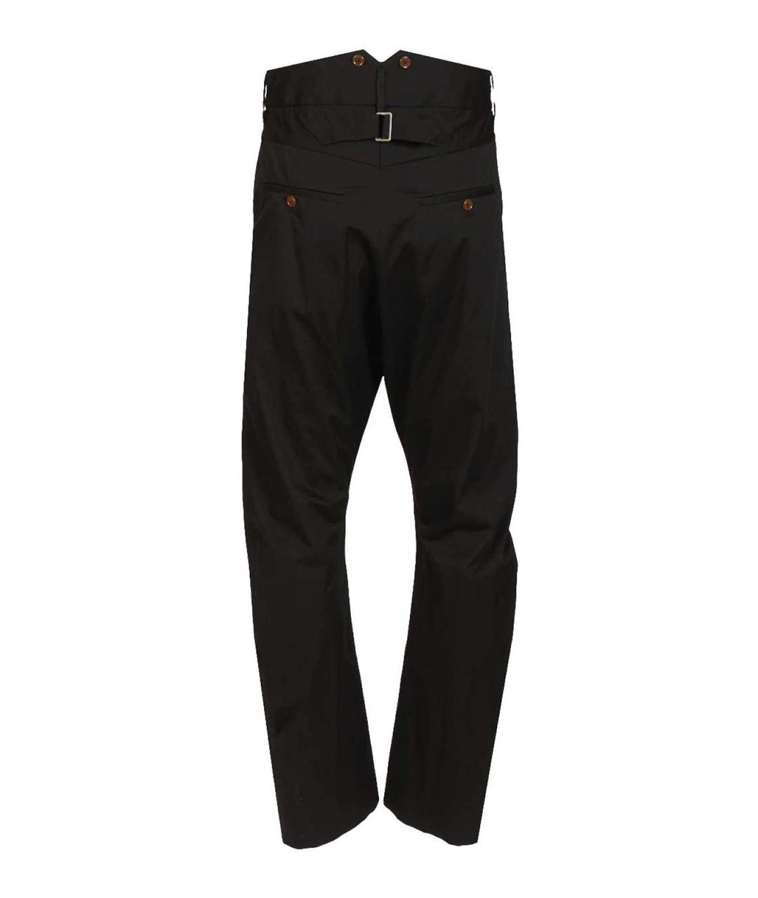 VIVIENNE WESTWOOD Черные хлопковые повседневные брюки, фото 2