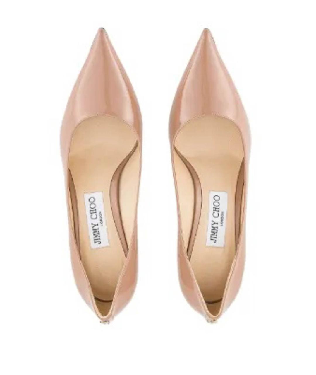 JIMMY CHOO Бежевые кожаные туфли, фото 3