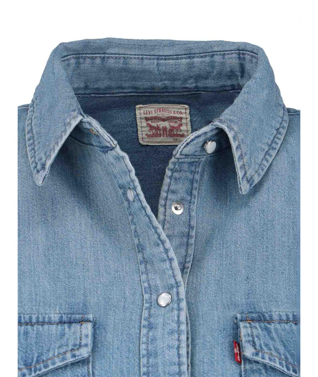 LEVI'S Голубая хлопковая рубашка, фото 3