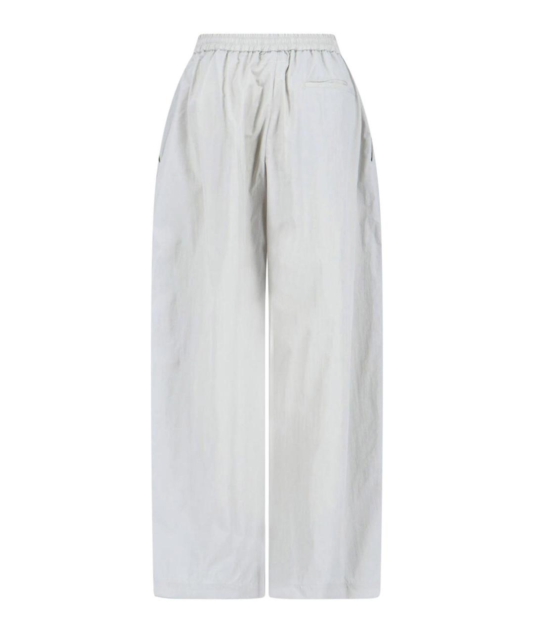 MM6 MAISON MARGIELA Серые полиамидовые брюки широкие, фото 2