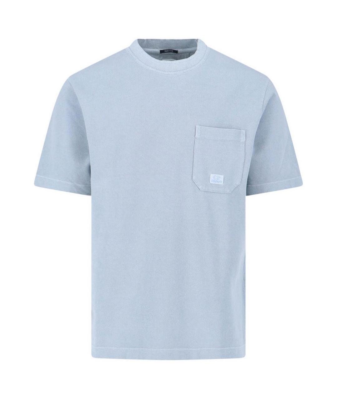 CP COMPANY Синяя хлопковая футболка, фото 1