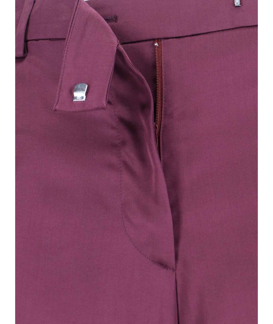 DRIES VAN NOTEN Фиолетовые вискозные прямые брюки, фото 5
