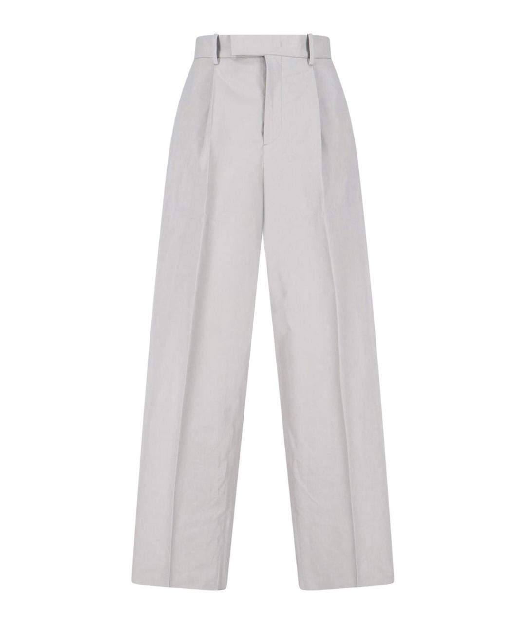 JIL SANDER Серые хлопковые повседневные брюки, фото 1
