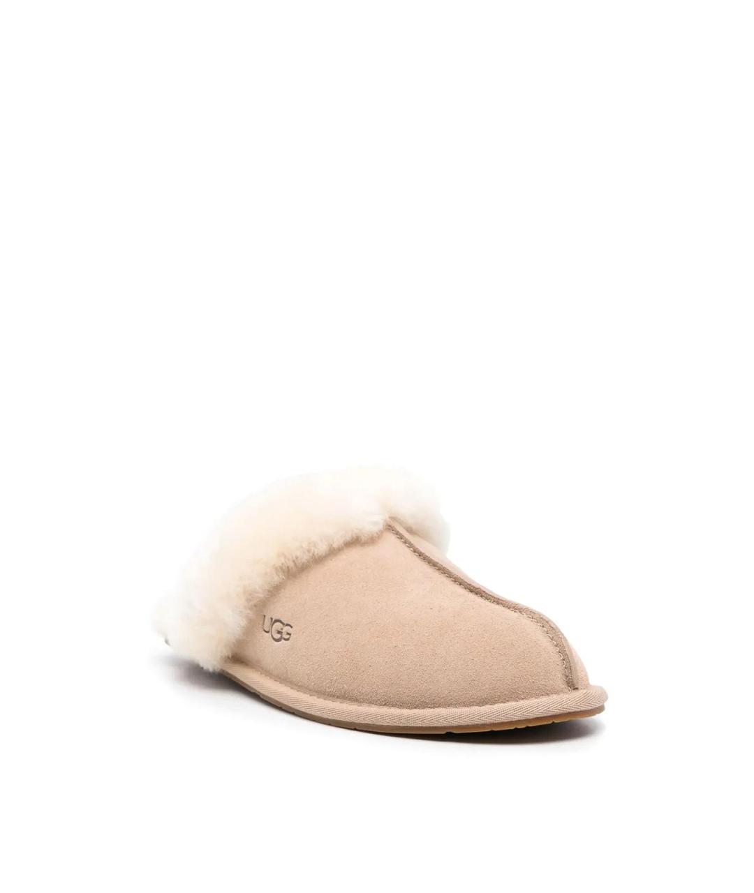 UGG Бежевые замшевые мюли, фото 2