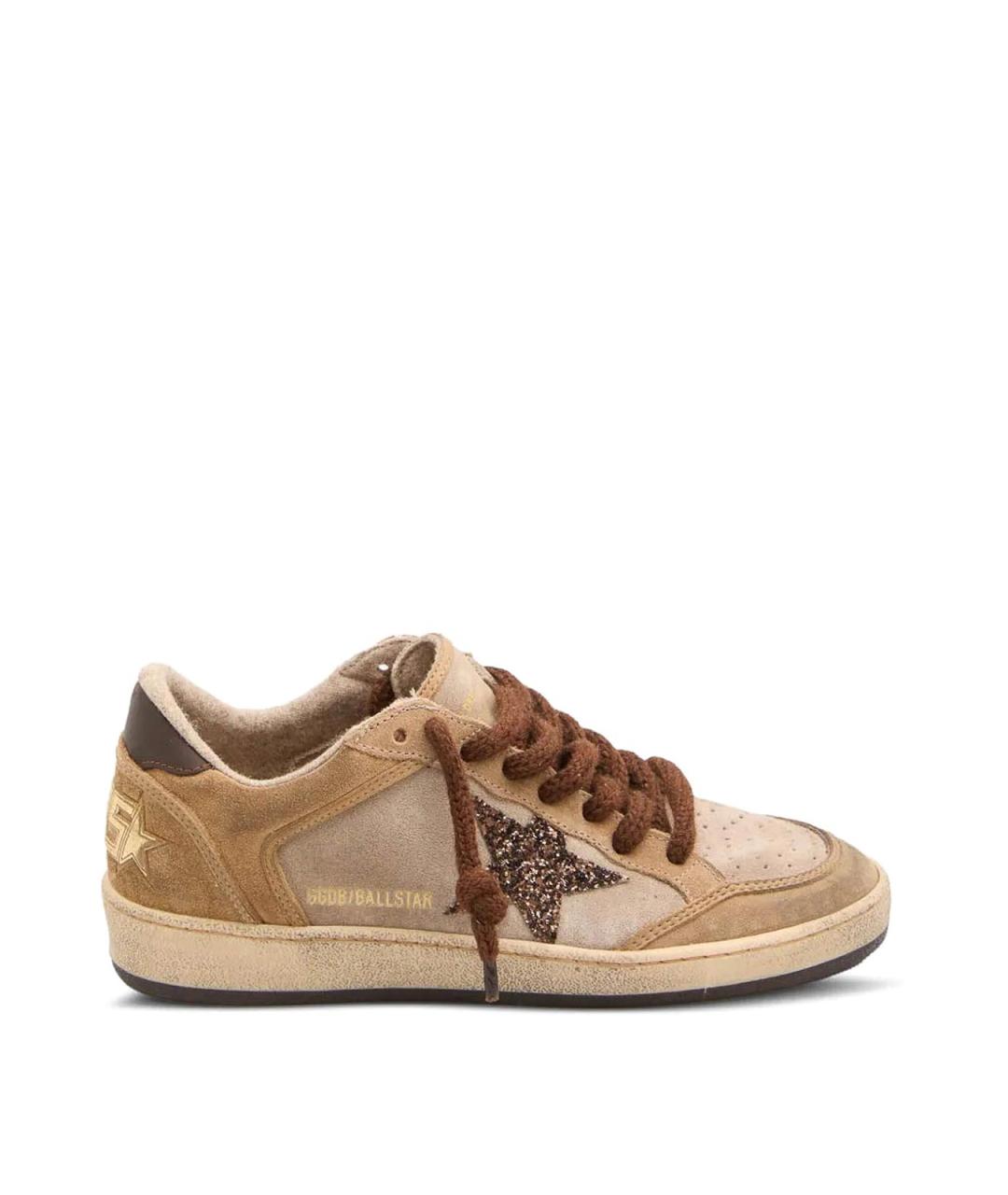 GOLDEN GOOSE Бежевые резиновые кроссовки, фото 1